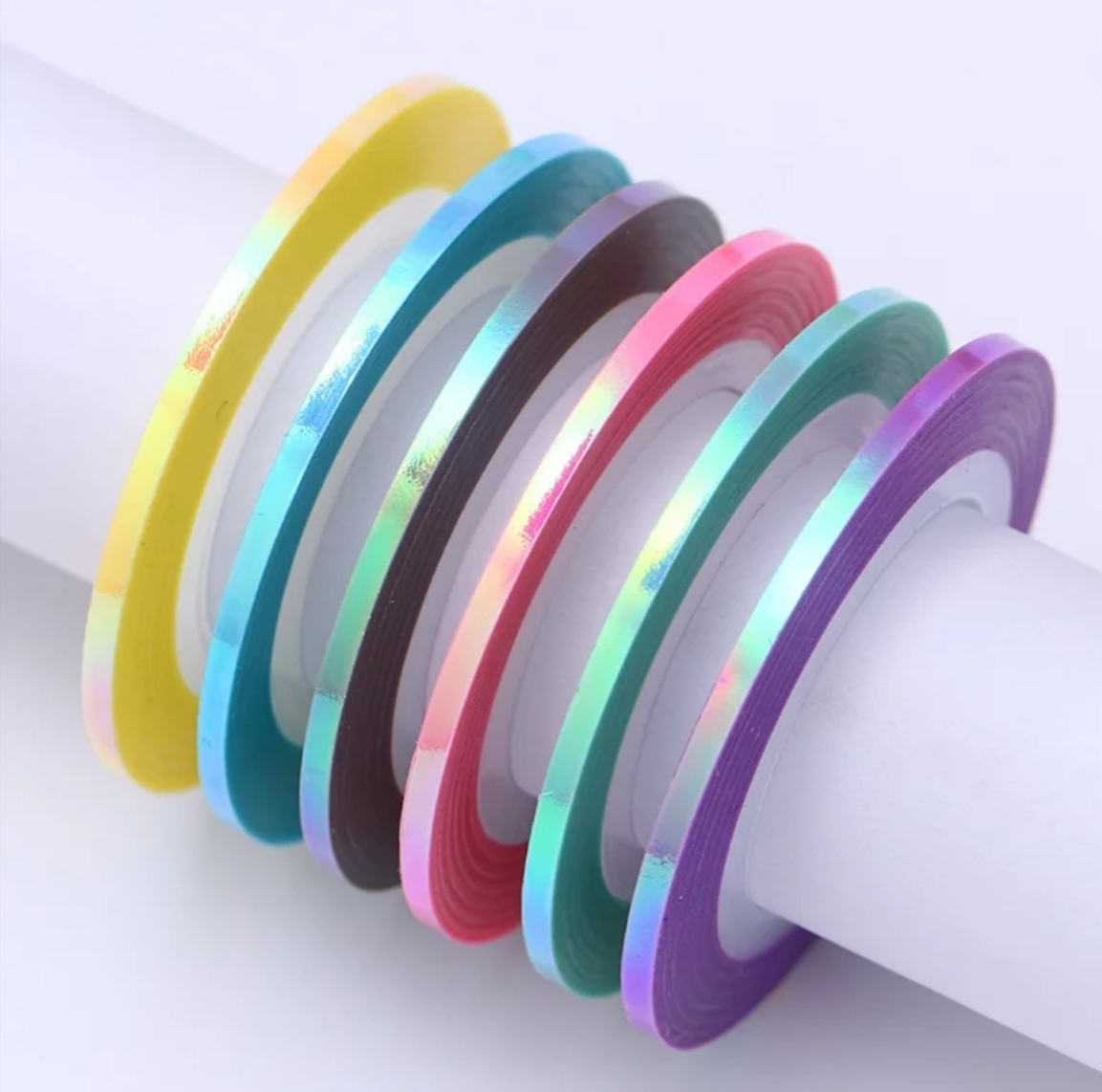 [N2] nail art nails tape line tape Aurora Unicorn Rainbow color 6 color set 3.0802