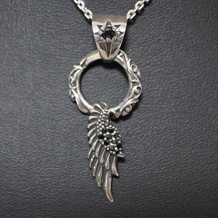  neck ornament popular silver feather hawk wing Wing feather Indian USA feather chain attaching popular d0496