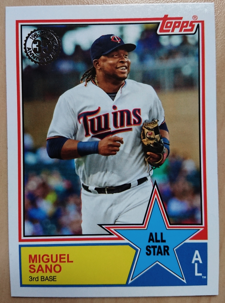 ★インサート MIGUEL SANO TOPPS 2018 35TH ANNIVERSARY #83AS-9 MLB メジャーリーグ ミゲル サノ MINNESOTA TWINS ミネソタ ツインズ_画像1