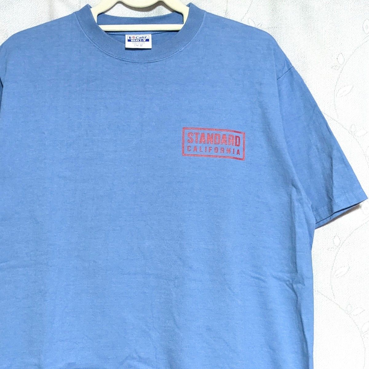 美品 STANDARD CALIFORNIA ボックスロゴ Tシャツ 水L キムタク着 美品 STANDARD CALIFORNIA ボックスロゴ Tシャツ 水L キムタク着