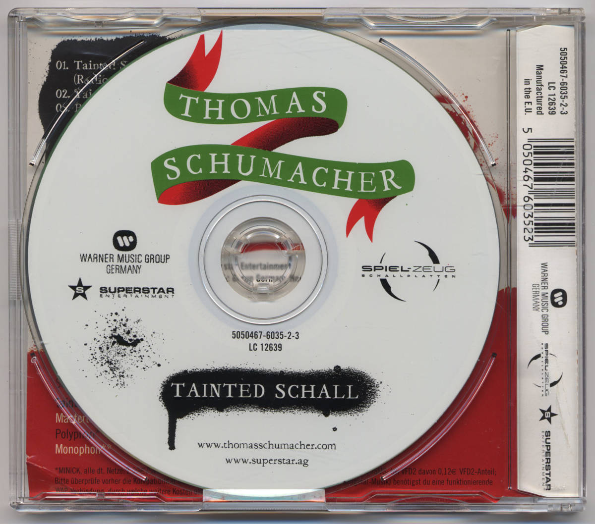 THOMAS SCHUMACHER/TAINTED SCHALL * Techno /SOFT CELL/TAINTED LOVE шуточный товар 