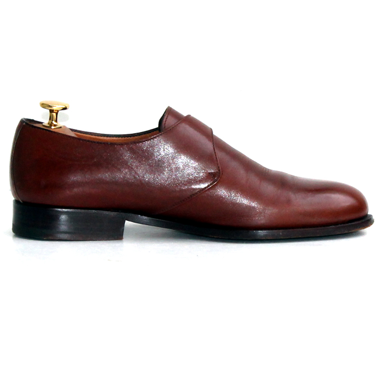  Италия производства * Gucci GUCCI*monk ремешок 39.5E≒24.5cm платье обувь бизнес мужской кожа Brown gc r-383