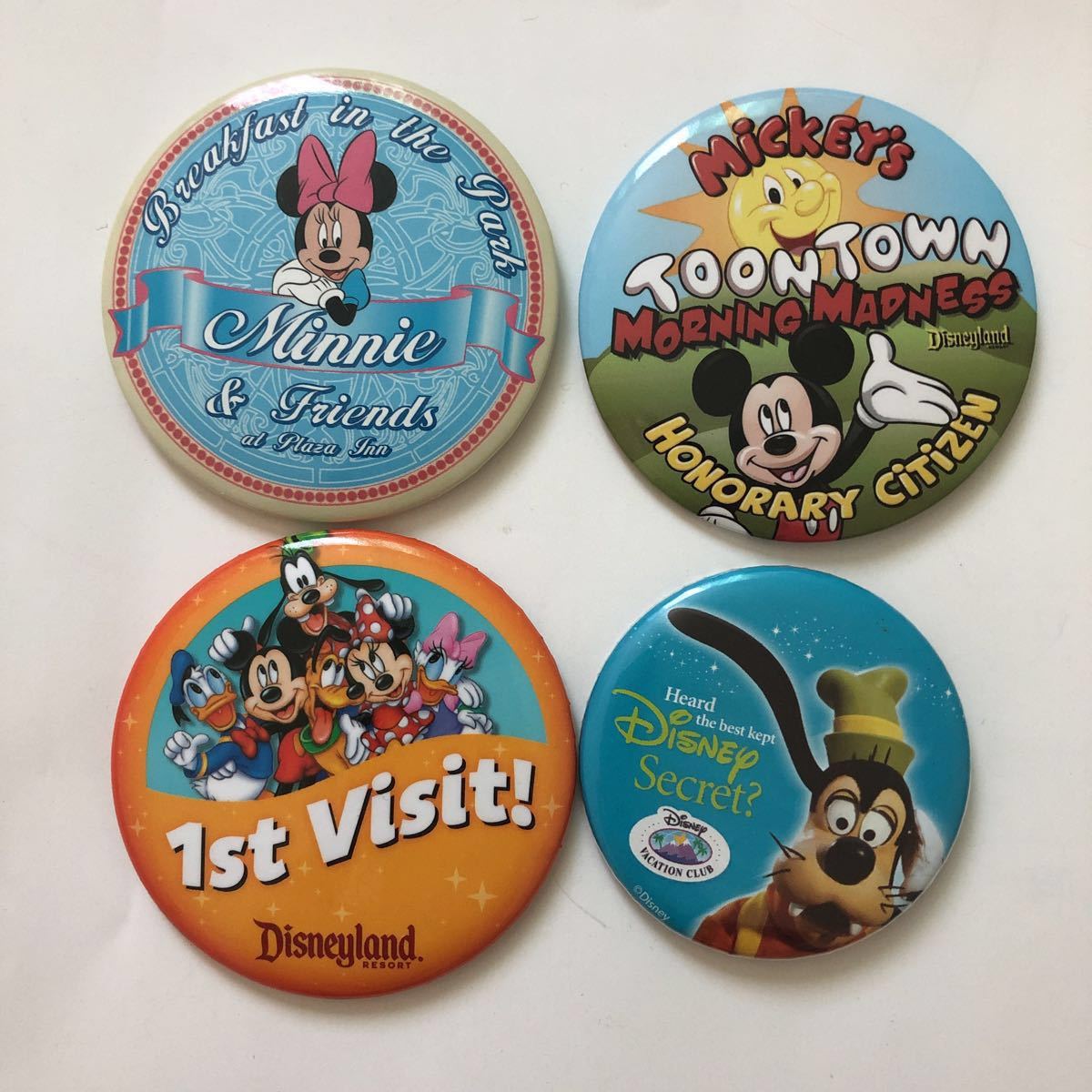  Disney Land can badge 4 kind set postage 140 jpy 