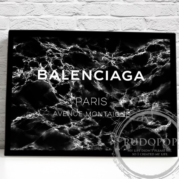 A2 size frame ending [ marble brand oma-ju art poster Balenciaga ]#4