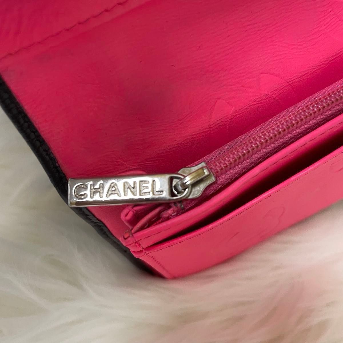 シャネル CHANEL二つ折り 長財布 カンボンライン ココマーク シャネル CHANEL二つ折り 長財布 カンボンライン ココマーク
