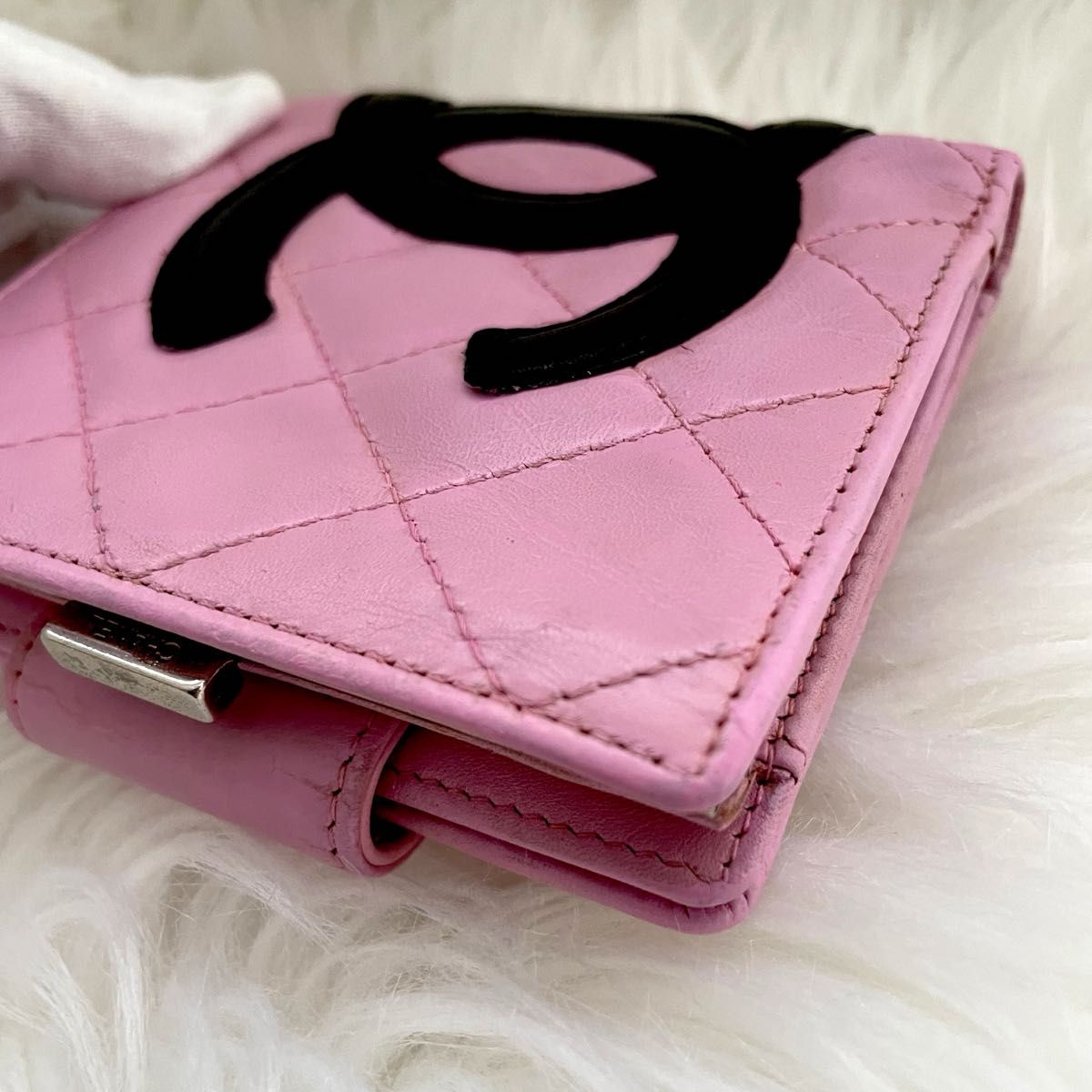美品 シャネル CHANEL財布二つ折り カンボンライン ココマーク 美品 シャネル CHANEL財布二つ折り カンボンライン ココマーク