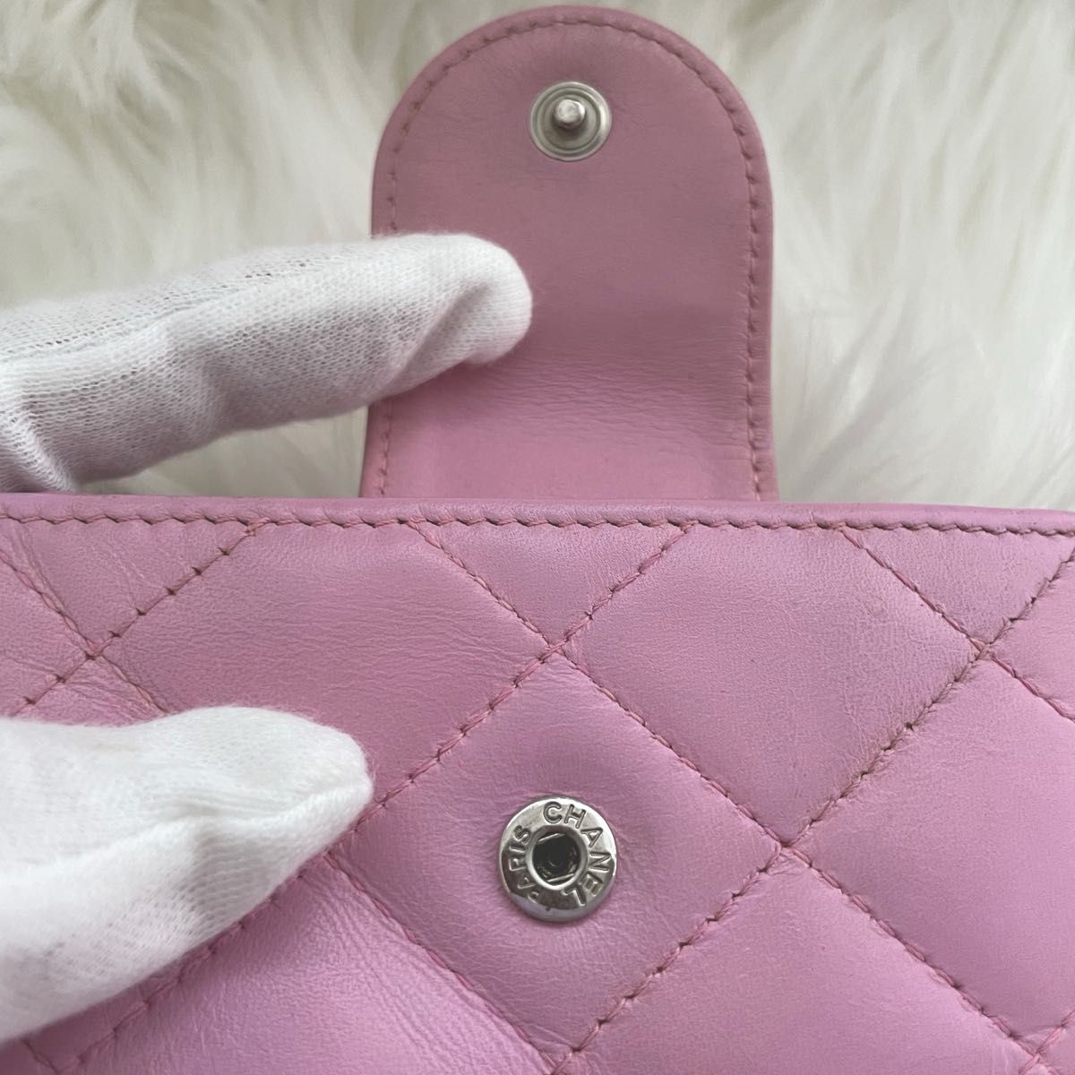 美品 シャネル CHANEL財布二つ折り カンボンライン ココマーク 美品 シャネル CHANEL財布二つ折り カンボンライン ココマーク