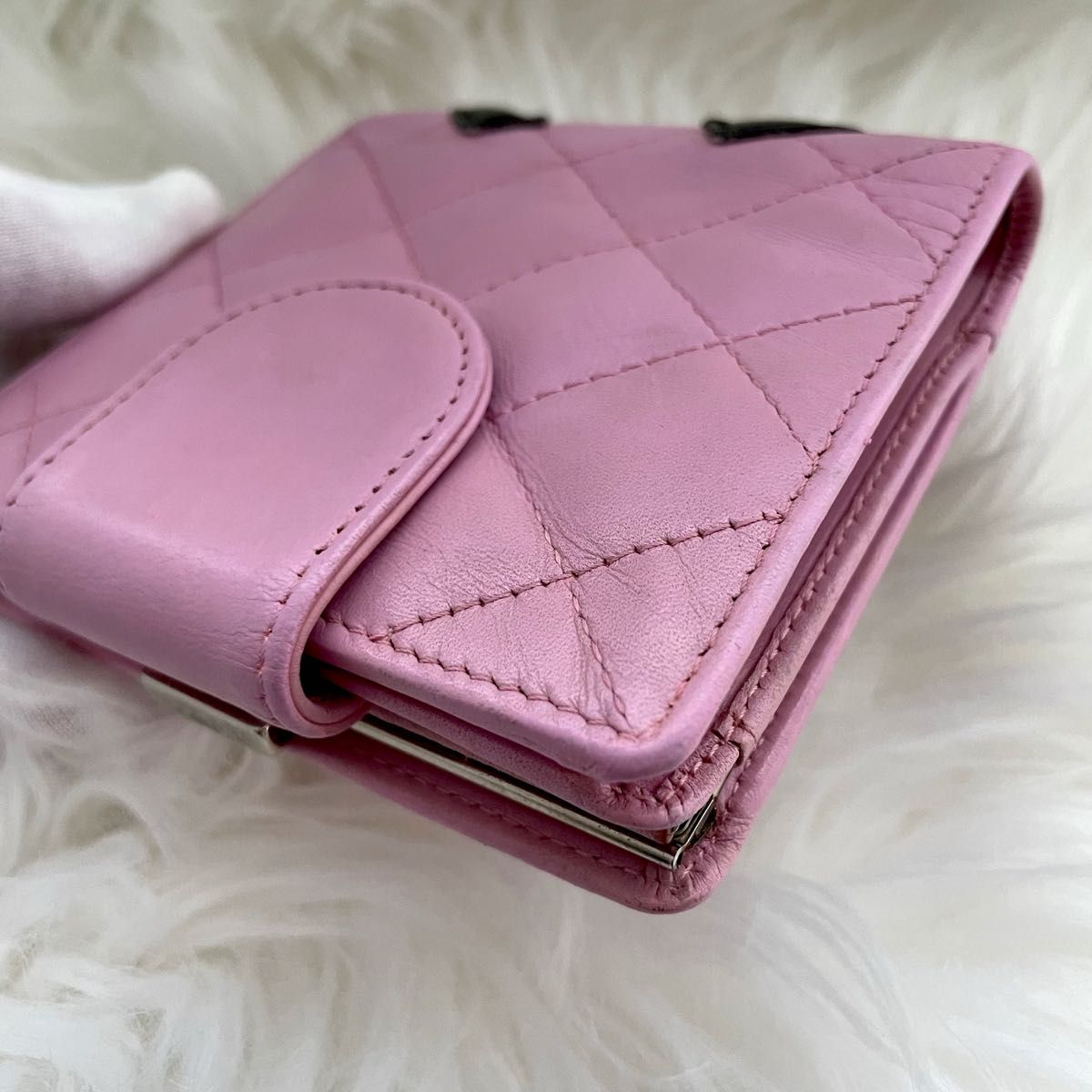 美品 シャネル CHANEL財布二つ折り カンボンライン ココマーク 美品 シャネル CHANEL財布二つ折り カンボンライン ココマーク