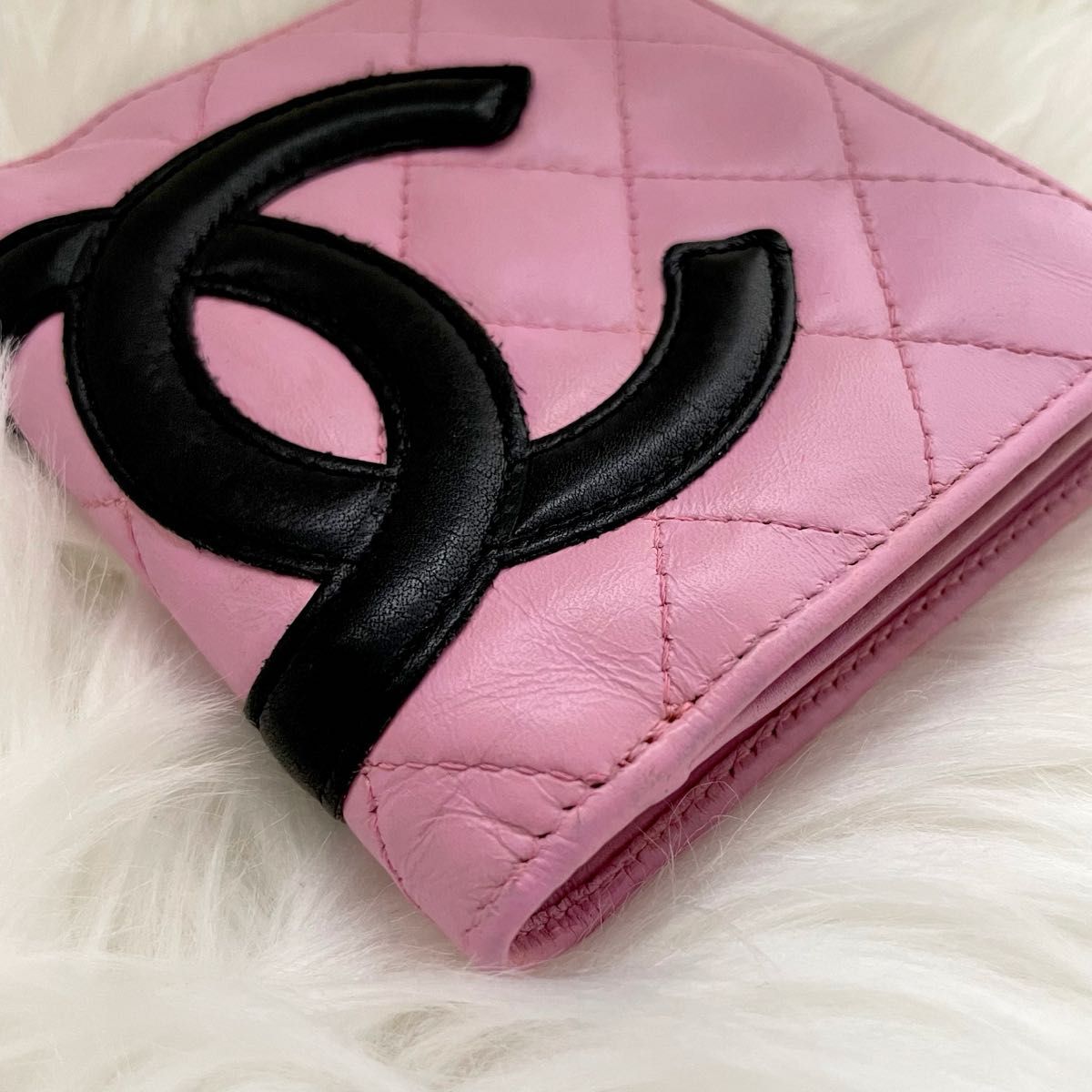 美品 シャネル CHANEL財布二つ折り カンボンライン ココマーク 美品 シャネル CHANEL財布二つ折り カンボンライン ココマーク