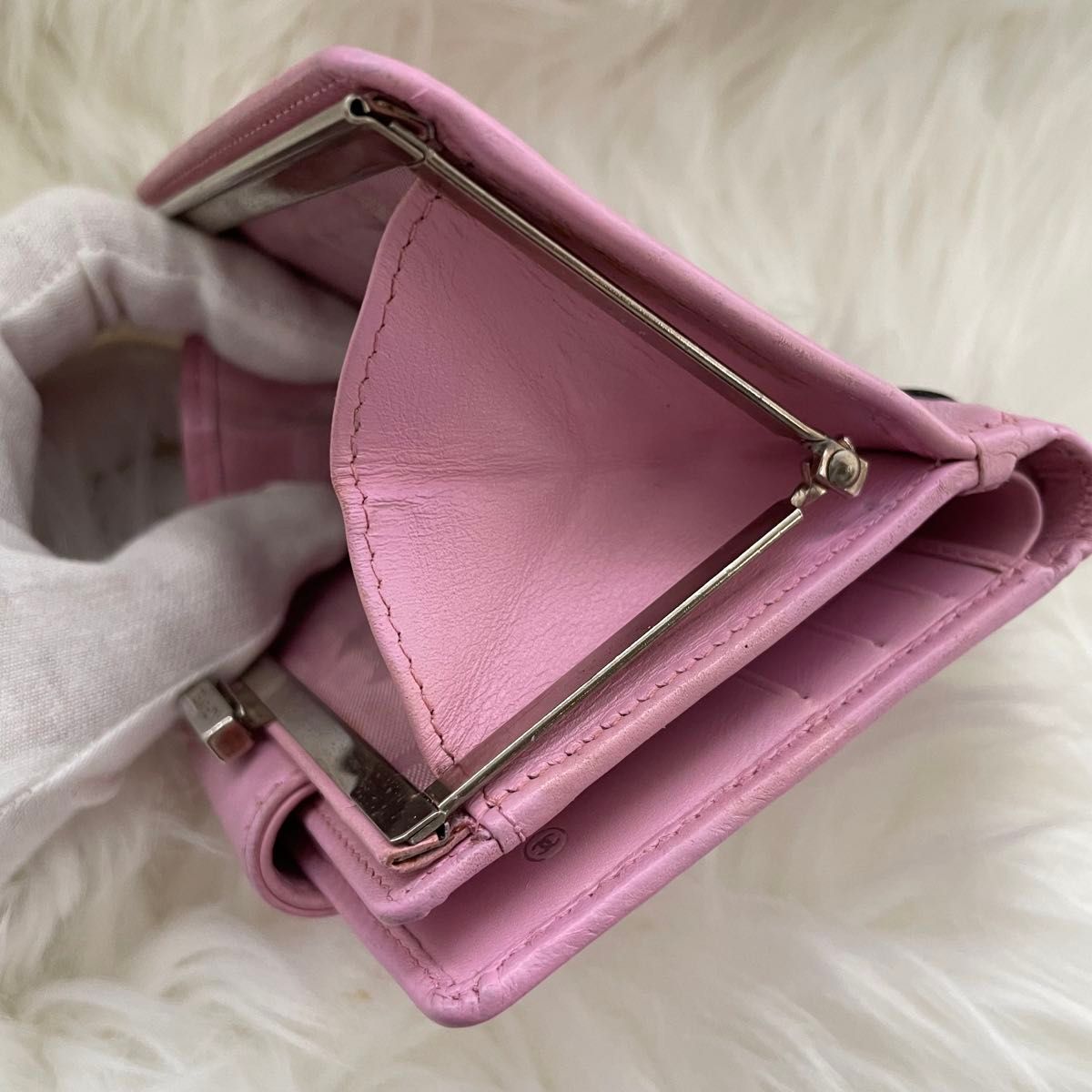 美品 シャネル CHANEL財布二つ折り カンボンライン ココマーク 美品 シャネル CHANEL財布二つ折り カンボンライン ココマーク