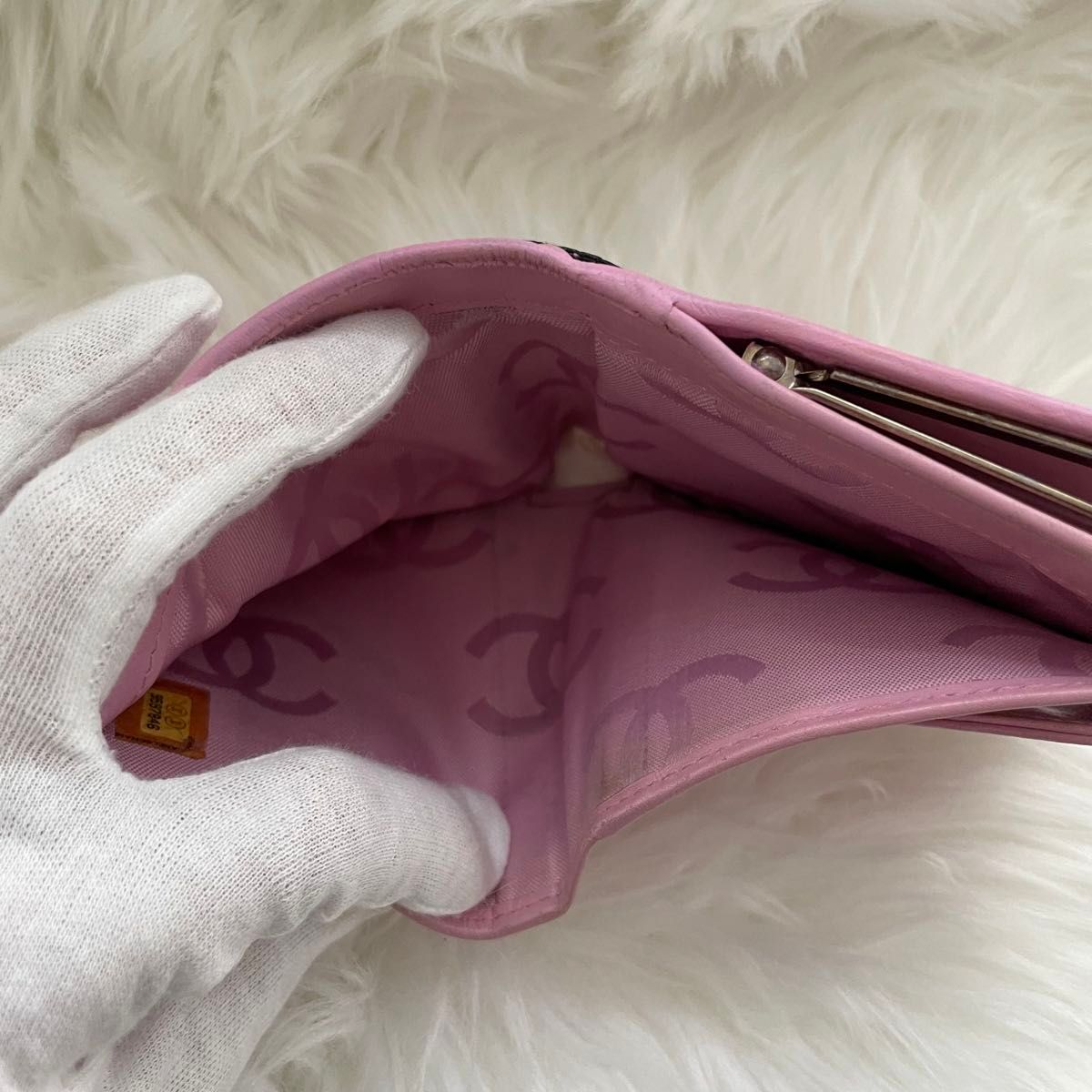美品 シャネル CHANEL財布二つ折り カンボンライン ココマーク 美品 シャネル CHANEL財布二つ折り カンボンライン ココマーク