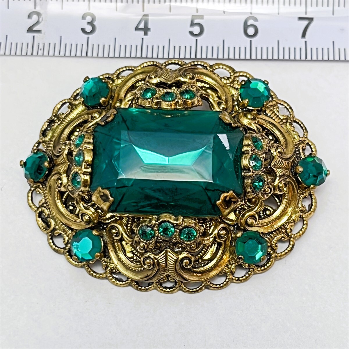 West Germany西ドイツ製 天然アメジスト金メッキフィリグリー ブローチ West Germany西ドイツ製 天然アメジスト金メッキフィリグリー