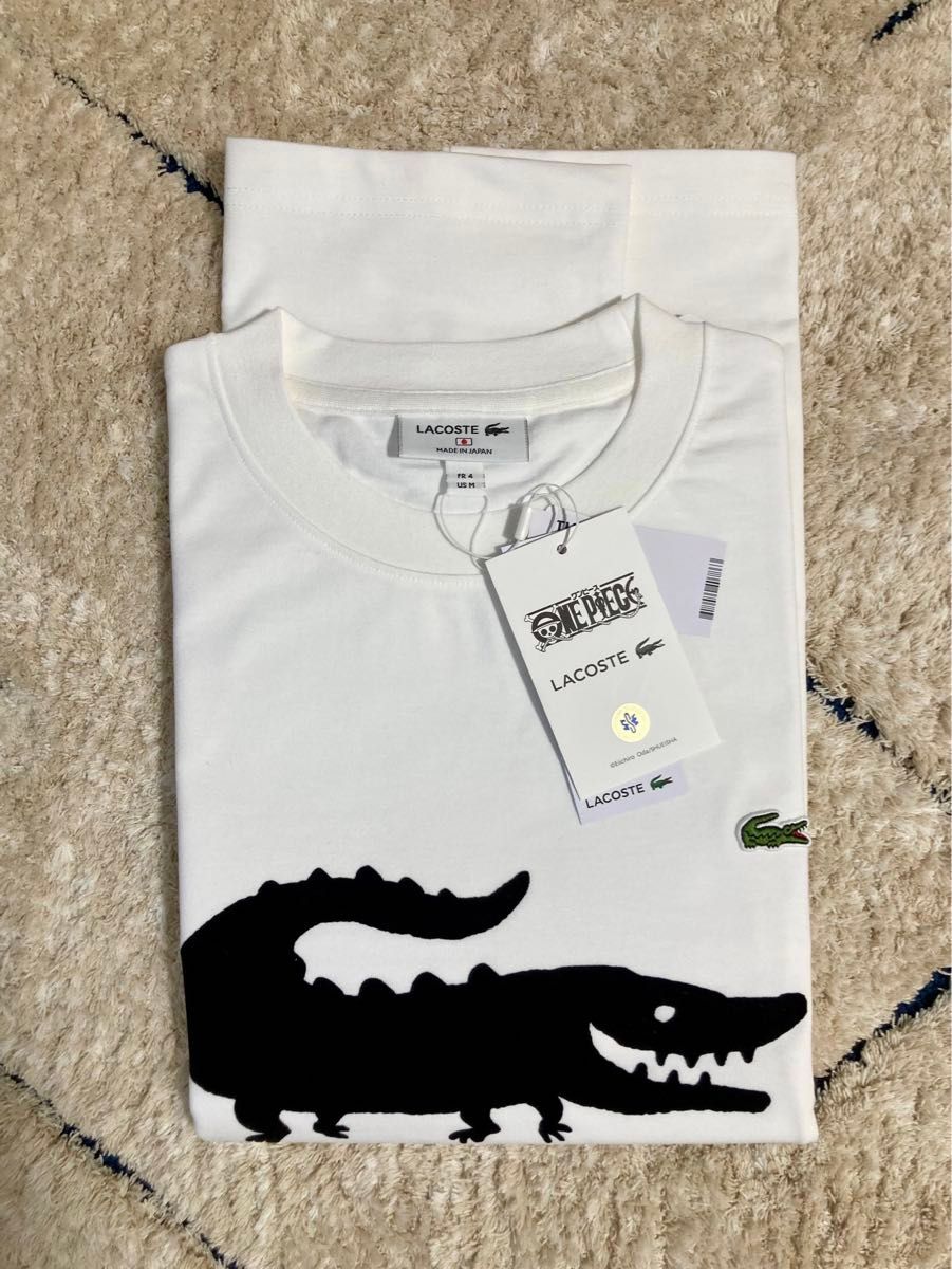 ワンピースコラボ ラコステ ホワイト Tシャツ Lサイズ ONE PIECE ワンピースコラボ ラコステ ホワイト Tシャツ Lサイズ ONE PIECE