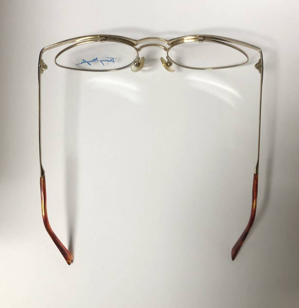 【ビンテージ・新品】Thierry Mugler 宝石柄 金色 90年代 フレームフランス Frame France メガネ / ヴィンテージ_画像5