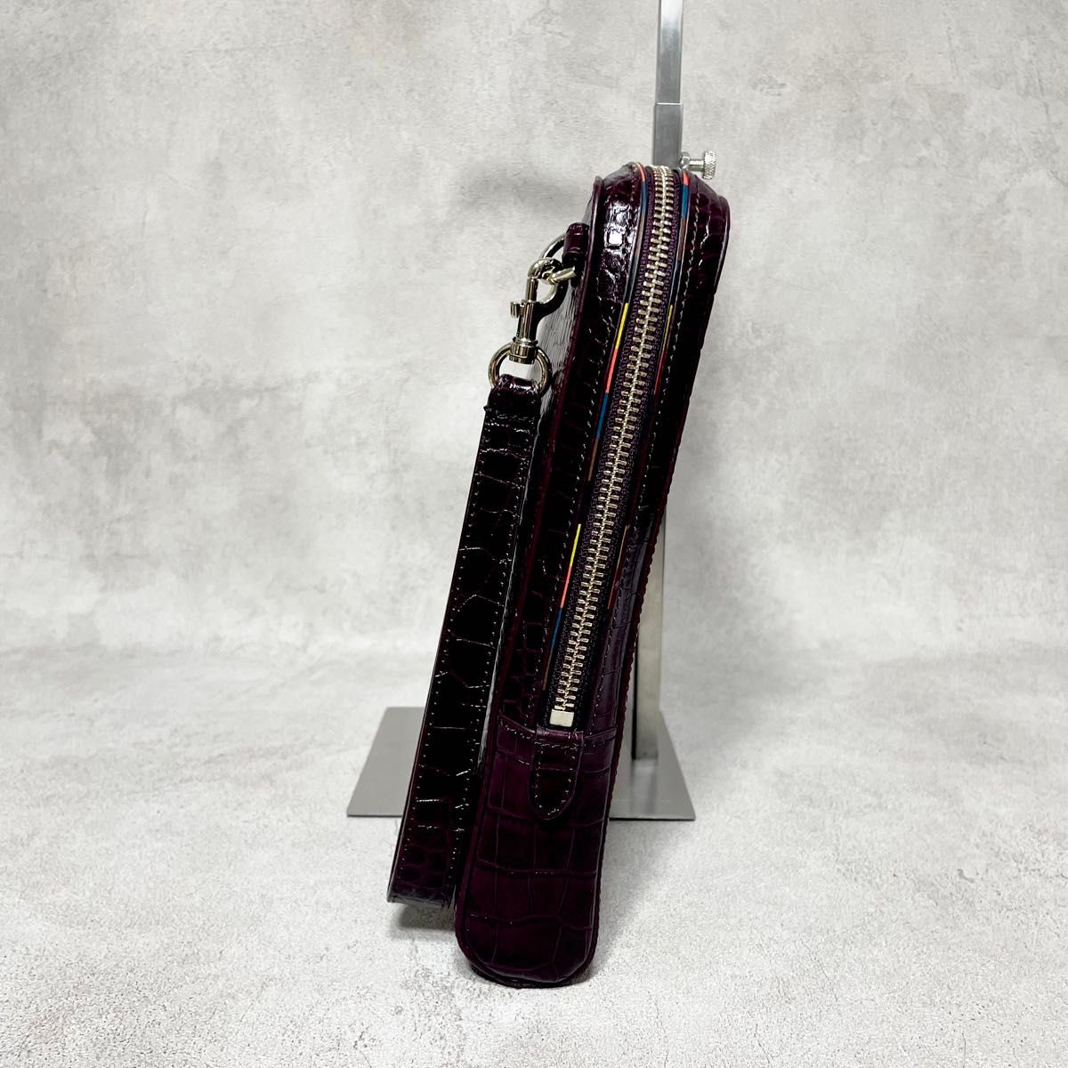 極美品】Paul Smith ポールスミス クラッチバック クロコ 型押し 極美品】Paul Smith ポールスミス クラッチバック クロコ 型押し