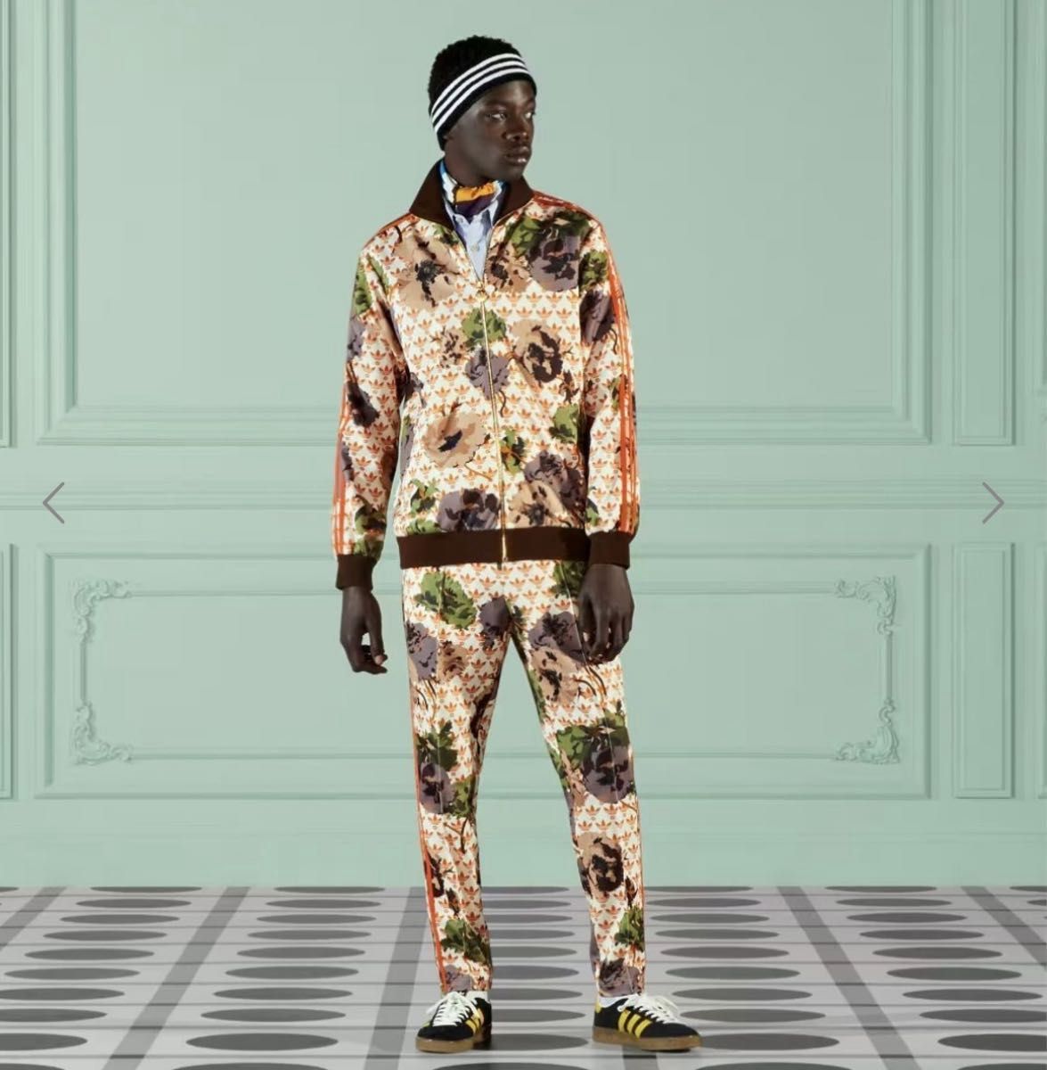 新品】adidas×GUCCI セットアップ ジャージ上下 花柄 アディダス 新品】adidas×GUCCI セットアップ ジャージ上下 花柄 アディダス