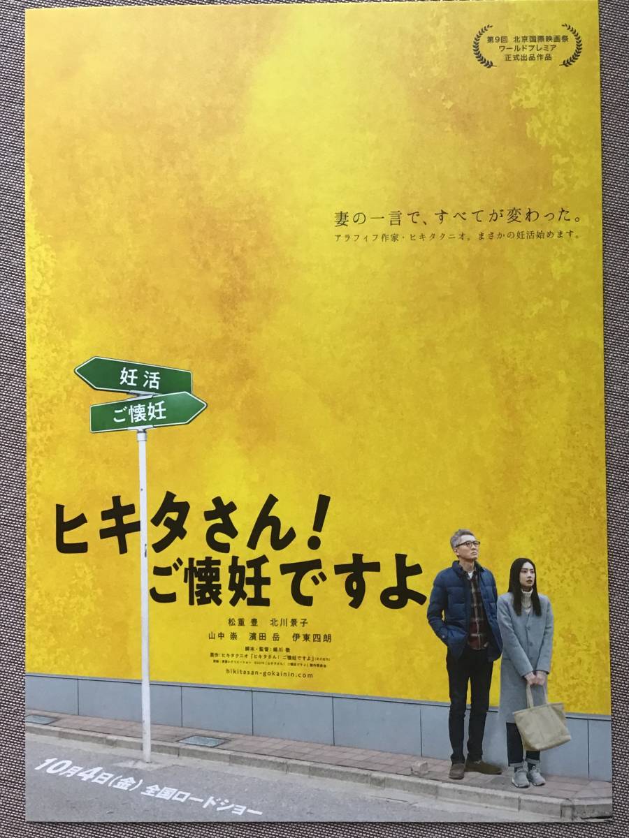 映画「ヒキタさん！ご懐妊です」★主演 北川景子 松重豊 ★B5チラシ 2種類 ★新品・非売品_画像3