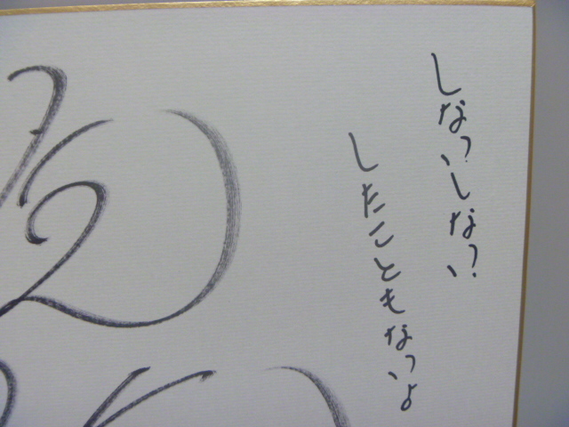 サイン 誰のサインかは不明 しないしないしたこともないと記載有 ルパンのセリフ？ 2010.1.27_画像3