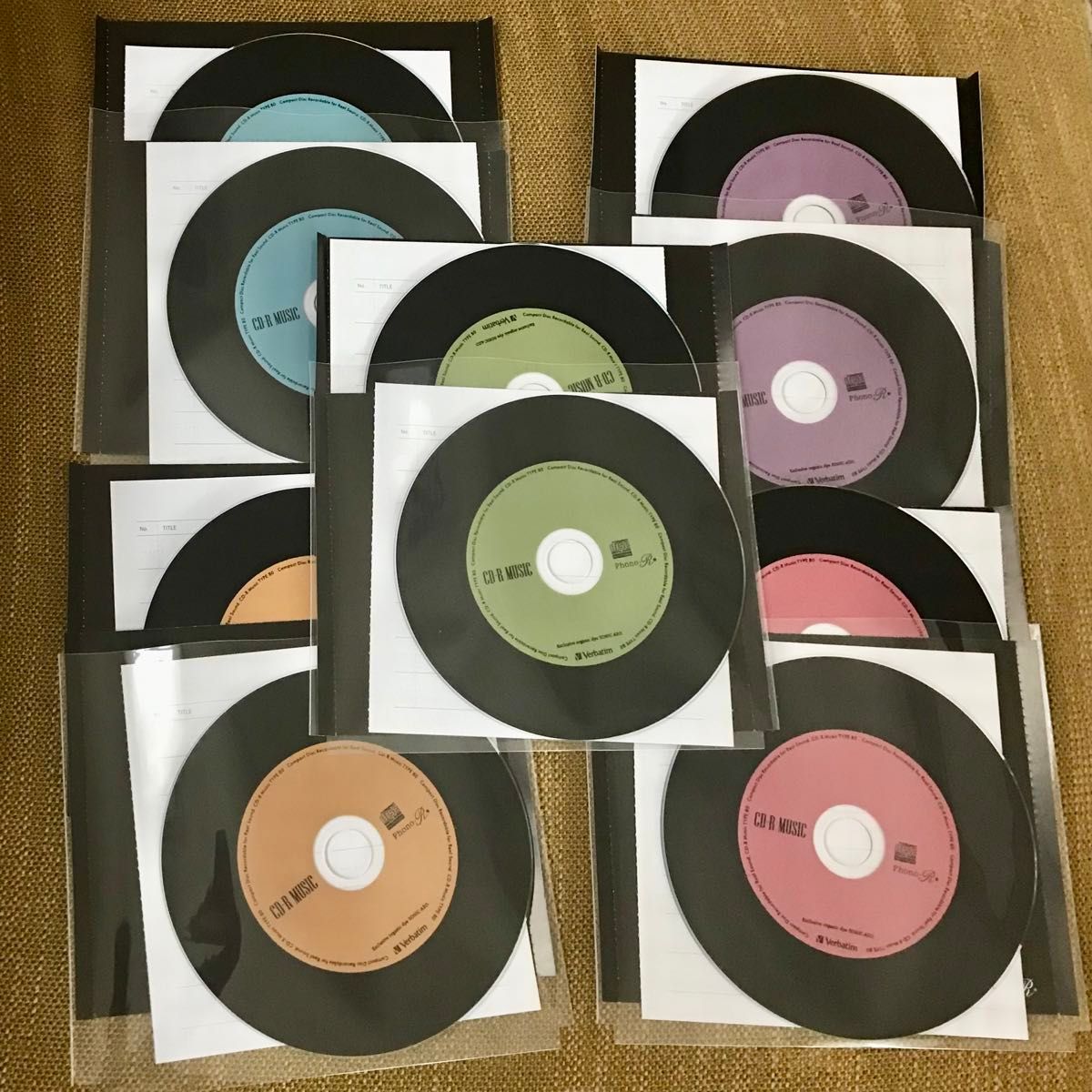 Verbatim 音楽用CD-R 80分×10枚目セット レコード風レーベル Verbatim 音楽用CD-R 80分×10枚目セット レコード風レーベル