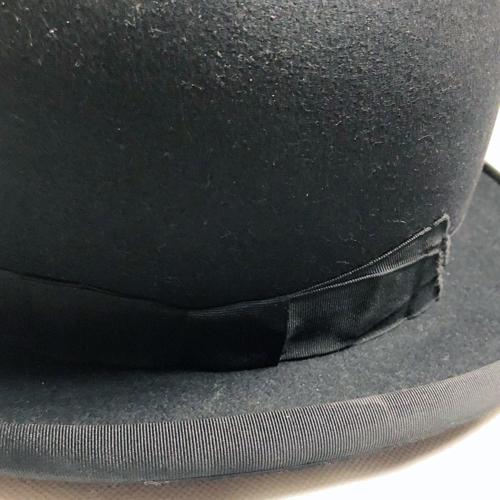 貴重! 20年代 STETSON 58.5CM SELECT BOWLER ボーラー HAT ハット ステットソン MADE IN USA アメリカ製 VINTAGE ヴィンテージ レア BLACK_画像4