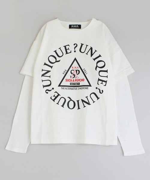  new goods *RNA UNIQUE Logo Layered long T-shirt 