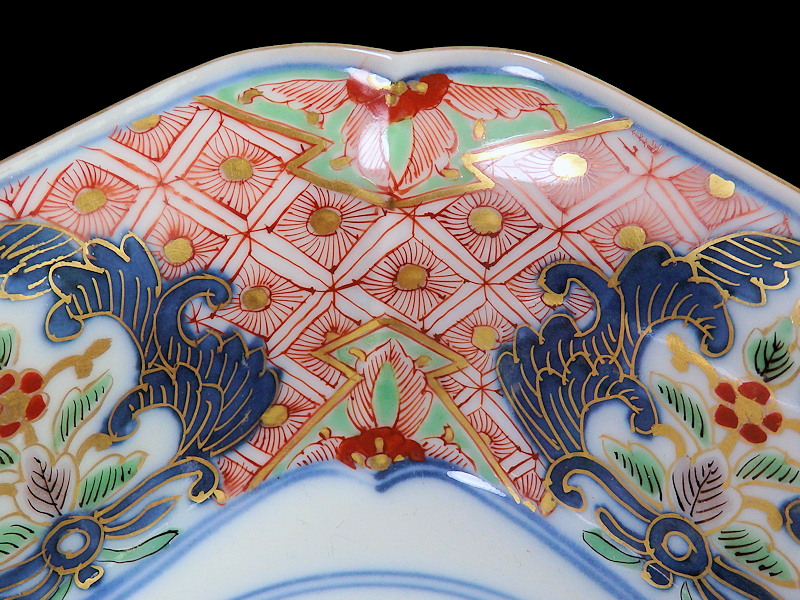 古伊万里 金蘭 模様 三重 鉢 碗 三件(K-XA727) 金閣】古伊万里 織れれ 金蘭 模様 三重 鉢 碗 三件 旧家蔵出