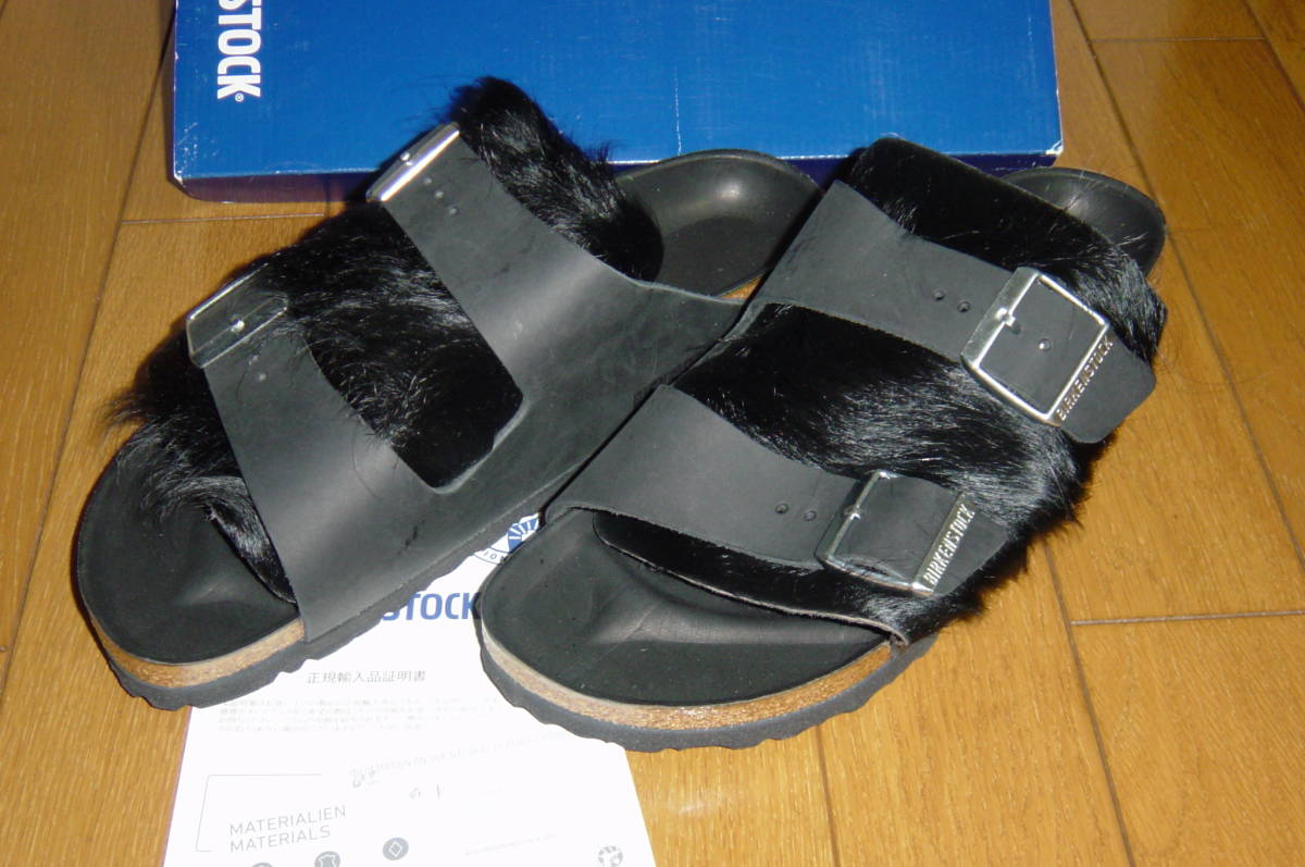 birkenstock arizona fur black