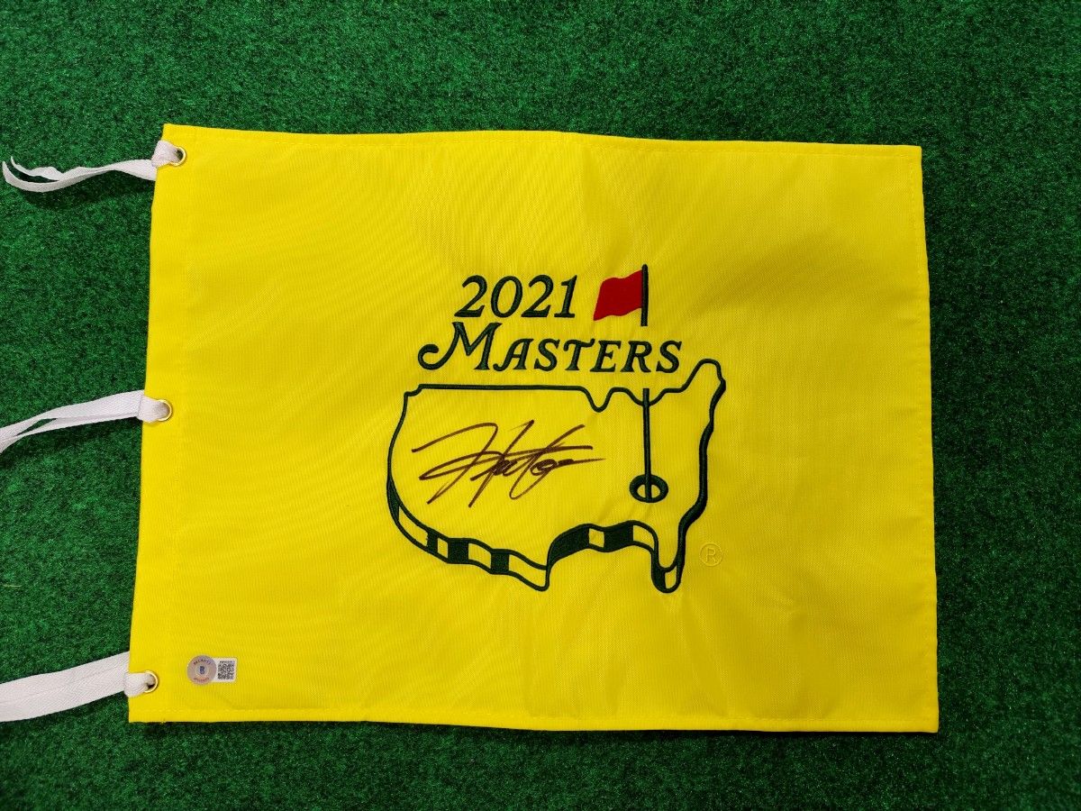 週末セール 松山英樹選手 直筆サイン 2021 マスターズ フラッグ 週末セール 松山英樹選手 直筆サイン 2021 マスターズ フラッグ
