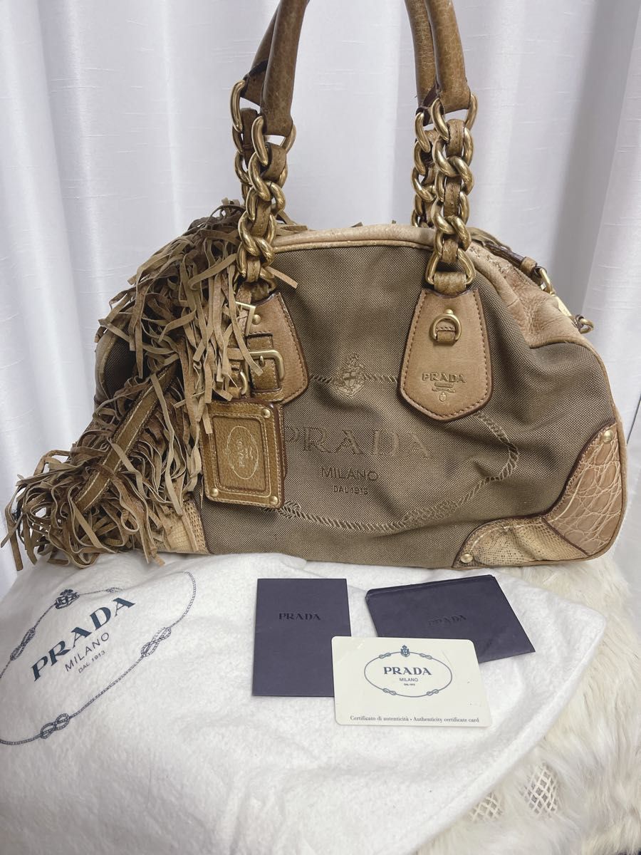 レア PRADA プラダ ジャガード バッグ ボストン ショルダー2種 レア PRADA プラダ ジャガード バッグ ボストン ショルダー2種