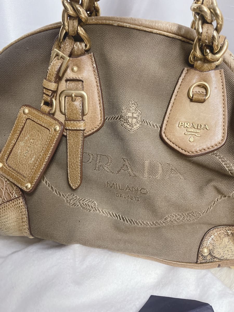レア PRADA プラダ ジャガード バッグ ボストン ショルダー2種 レア PRADA プラダ ジャガード バッグ ボストン ショルダー2種