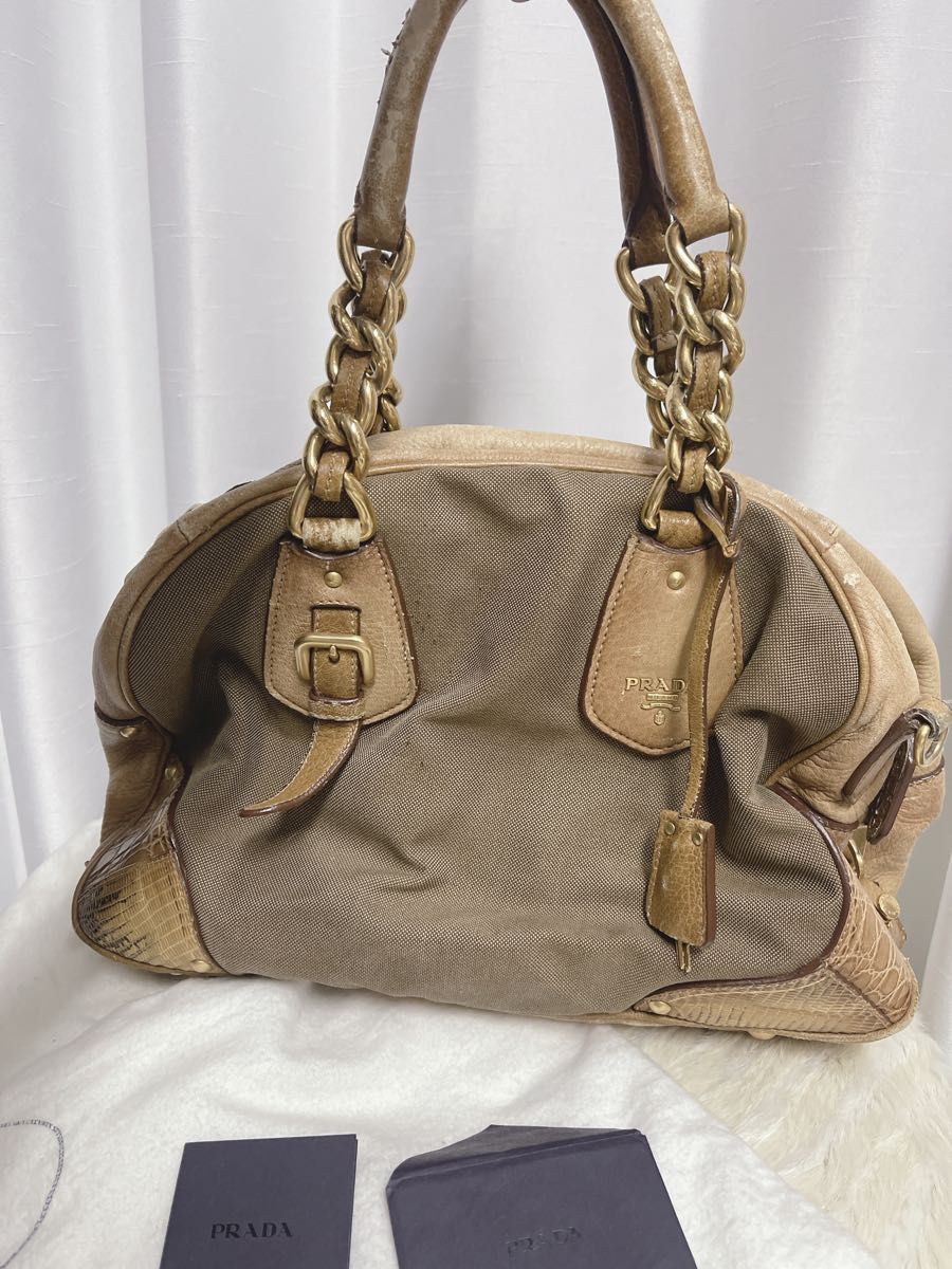 レア PRADA プラダ ジャガード バッグ ボストン ショルダー2種 レア PRADA プラダ ジャガード バッグ ボストン ショルダー2種