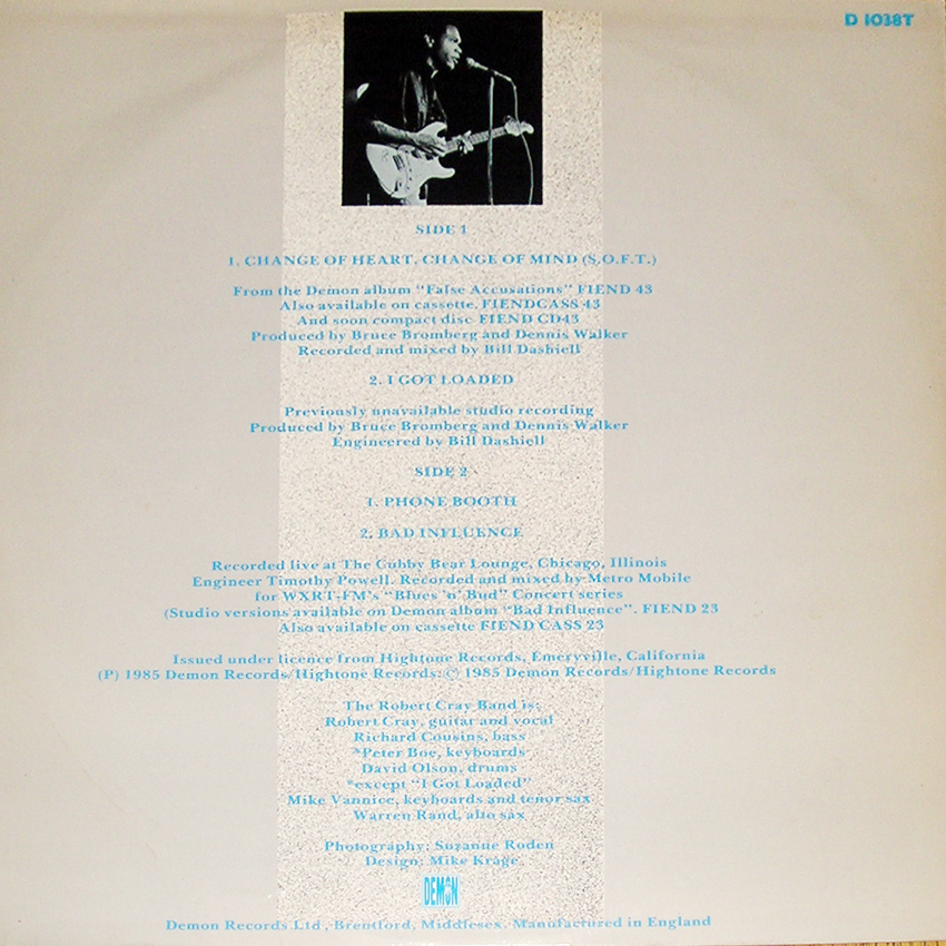 【LP】THE ROBERT CRAY BAND / Change Of Heart, Change Of Mind (S.O.F.T.) 