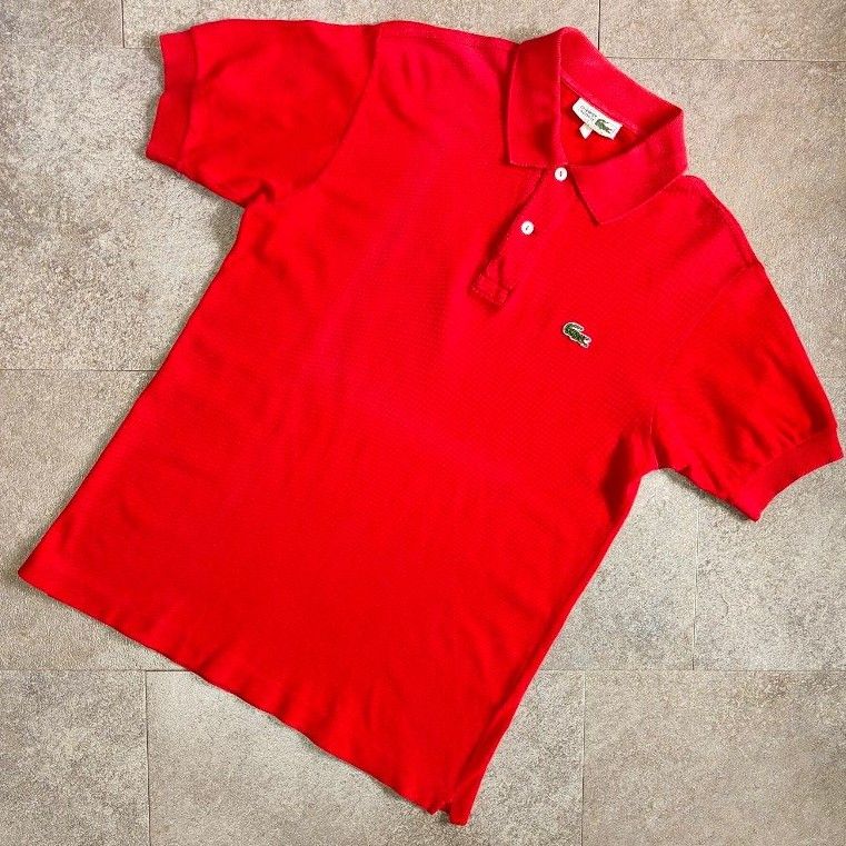 LACOSTE】フランス製 ラコステポロシャツ 1970年代タグ レッド 4 LACOSTE】フランス製 ラコステポロシャツ 1970年代タグ レッド 4