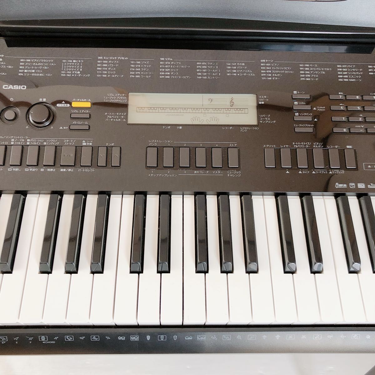 カシオ 76鍵盤 電子キーボード WK-245 スタンド ペダル付き カシオ 76鍵盤 電子キーボード WK-245 スタンド ペダル付き