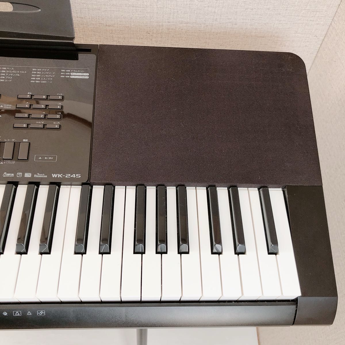 カシオ 76鍵盤 電子キーボード WK-245 スタンド ペダル付き カシオ 76鍵盤 電子キーボード WK-245 スタンド ペダル付き