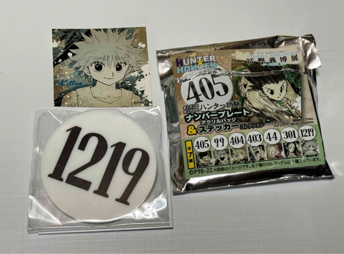 キルア 1219番 冨樫義博展 HUNTER × HUNTER ナンバープレート キルア 1219番 冨樫義博展 HUNTER × HUNTER ナンバープレート