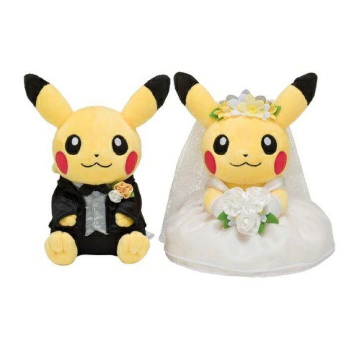 ポケモンセンターオリジナル ぬいぐるみ ピカチュウ 結婚式 洋装ペアセット