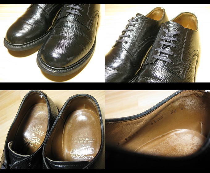 Y送料無料■715【GLAD HAND グラッドハンド × REGAL リーガル】643S GH POSTMAN SHOE ポストマン 黒 26_画像4