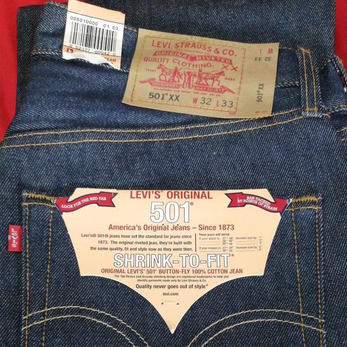 新品・未使用】リーバイス 501XX リジッド メキシコ製 2003年5月 新品・未使用】リーバイス 501XX リジッド メキシコ製 2003年5月