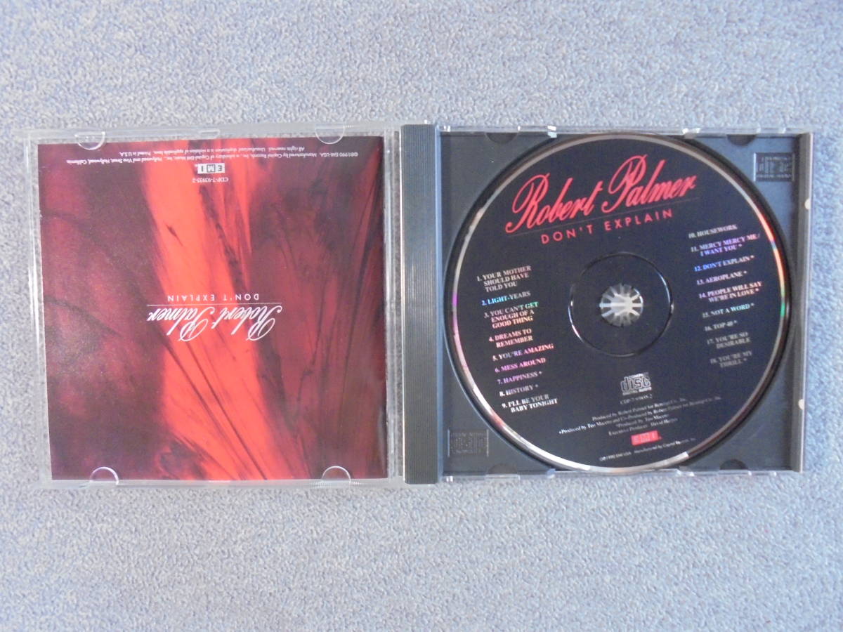 CD輸入盤　ROBERT　PALMER　「DON‘T　EXPLAIN」中古良品_画像3
