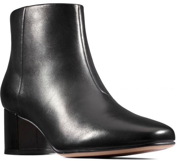 特売 ブラック ジッパー ブーツ 23cm Clarks 黒 AC2 パンプス