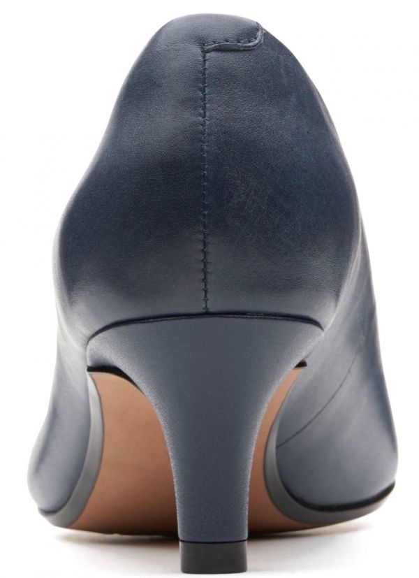 Clarks 28cm pumps navy blue leather leather low heel formal slip-on shoes sandals ballet sneakers boots AB58