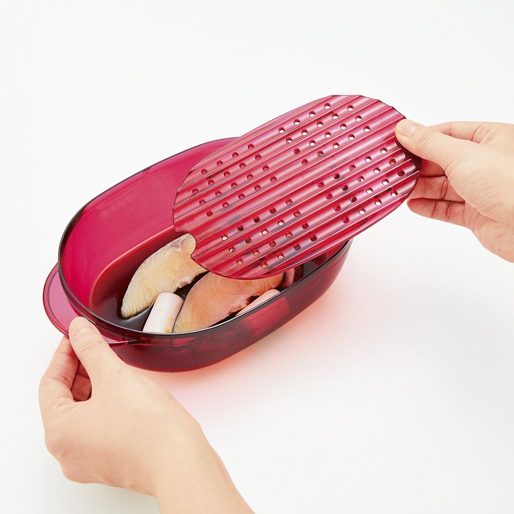 Tupperwareタッパーウェーブ2000だ円(中サイズ すのこ付き Tupperwareタッパーウェーブ2000だ円(中サイズ すのこ付き