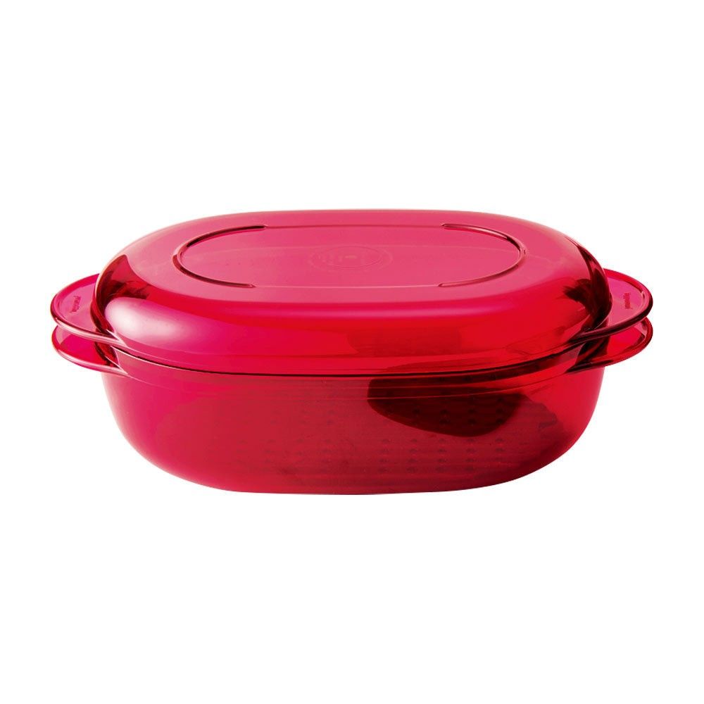 Tupperwareタッパーウェーブ2000だ円(中サイズ すのこ付き Tupperwareタッパーウェーブ2000だ円(中サイズ すのこ付き