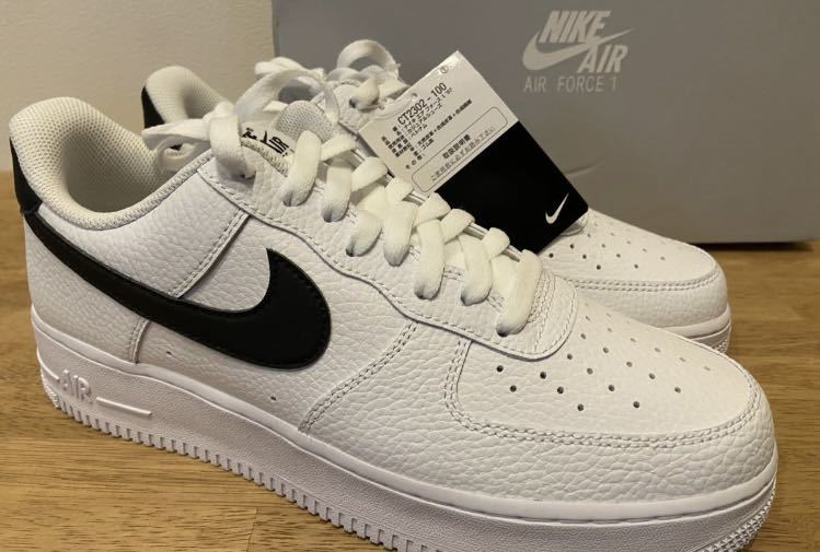 即決27cm NIKE AIR FORCE1 Low '07 White Black Pebbled Leather 即決27cm NIKE AIR FORCE1 Low '07 White Black Pebbled Leather