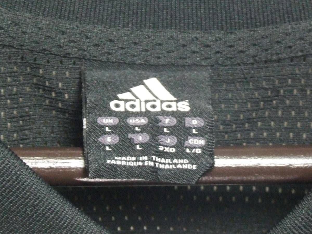 アディダス adidas タンクトップ 黒 バスケットボール ユニフォーム ビックロゴ ビックサイズ ２XO メッシュ ブラック _画像4