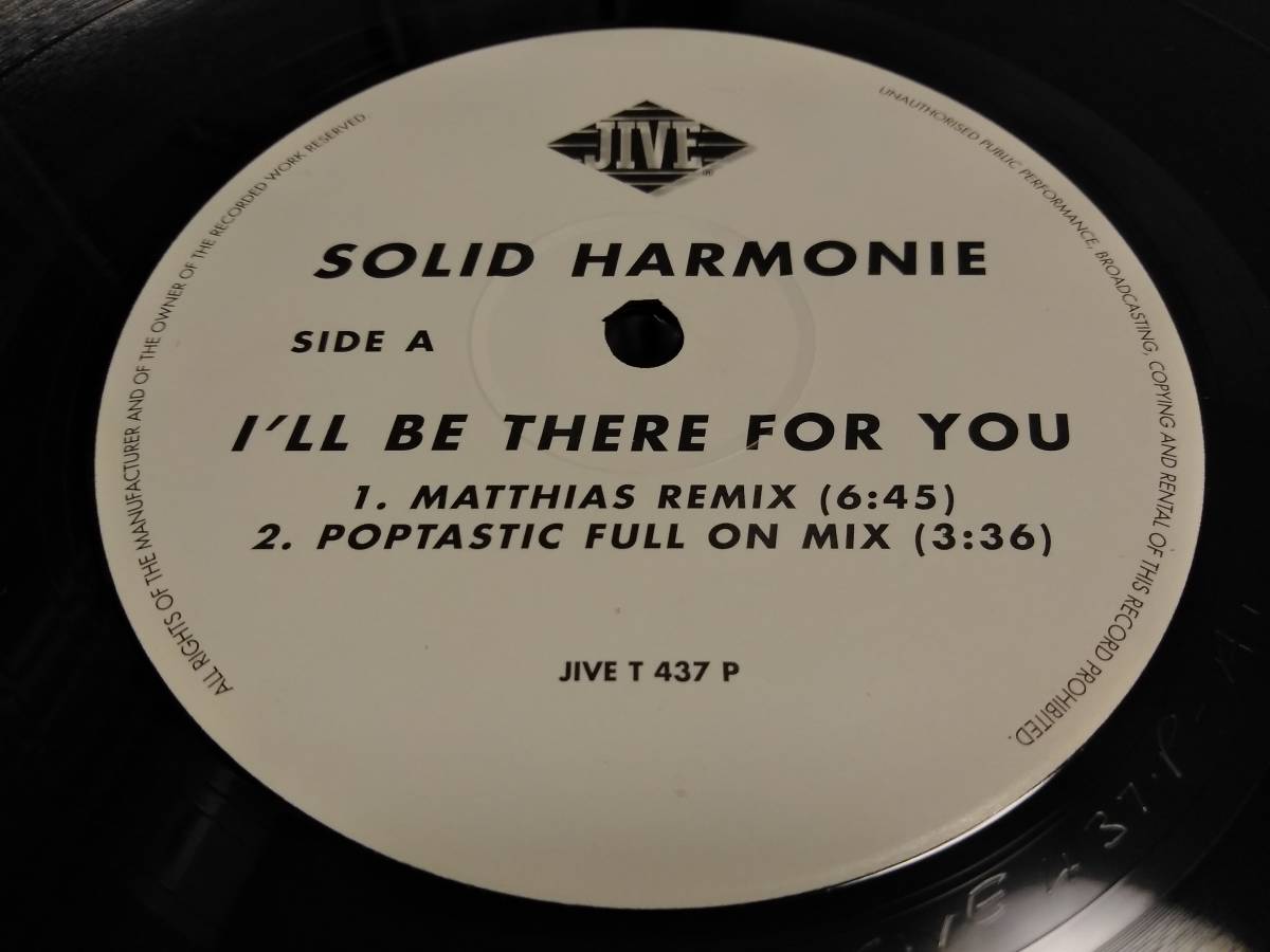 ■SOLID HARMONIE / I'LL BE THERE FOR YOU アナログ_画像1