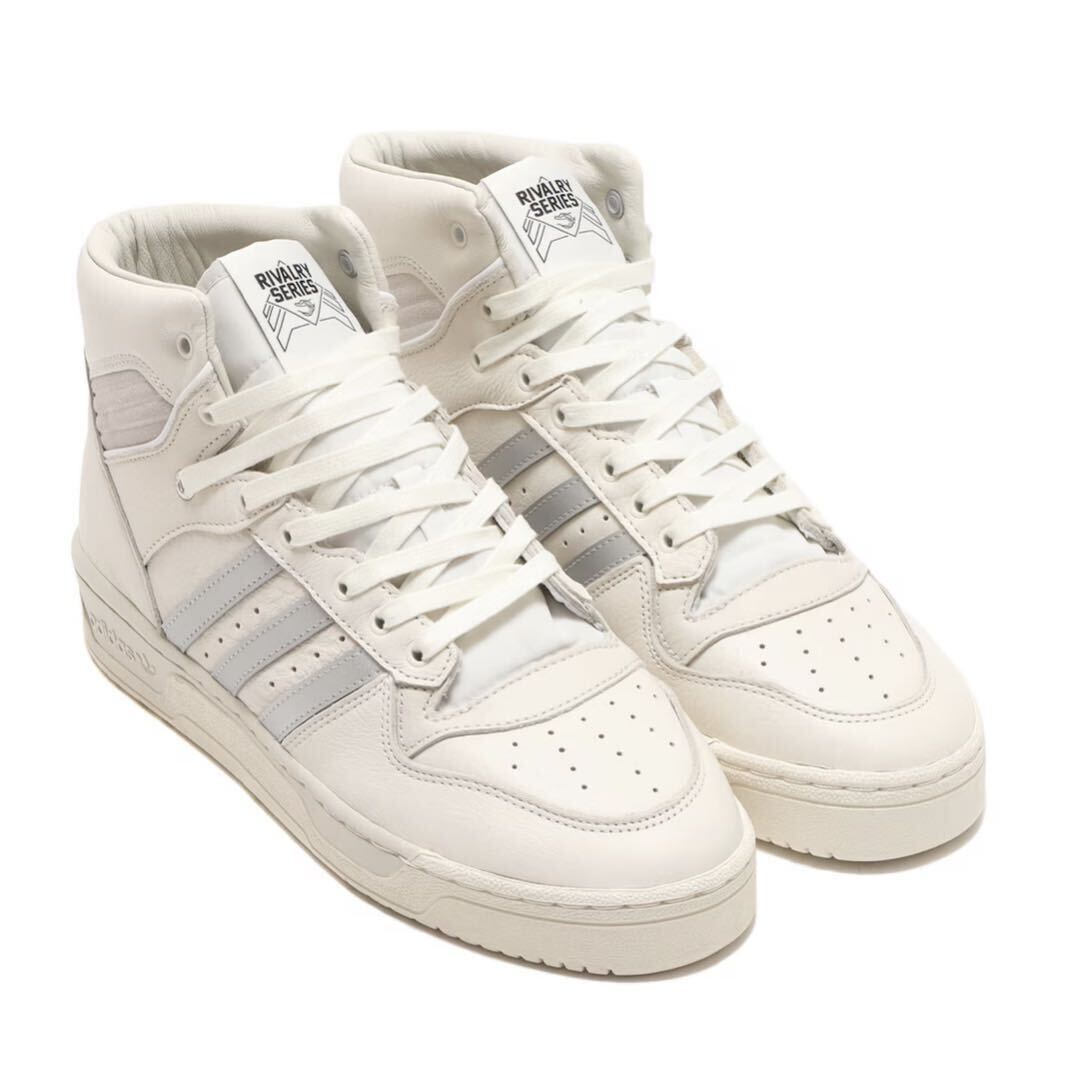 新品 アディダス【28.5cm】RIVALRY HI コンソーシアム 定価19800円 レザー adidas 天然皮革 ライバルリー スニーカー 白 ハイカット 0602