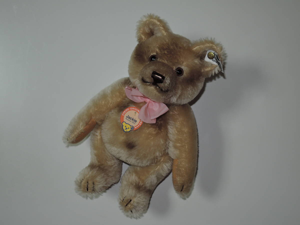 シュタイフ テディベア ジャッキー 1953 レプリカ 25cm★steiff Jackie Bear 1953★白タグ★10,000体限定★ぬいぐるみ 人形 熊 くま クマ_画像2