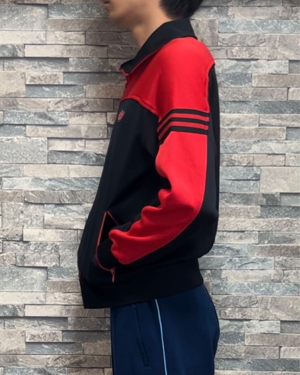 【2024年】お歳暮ギフト 80s 赤 黒 西ドイツ デサント製 トラックジャケット adidas アディダス